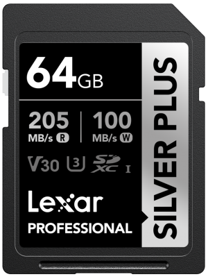 Lexar SDXC Professional SILVER Plus 1066x UHS-I/U3/A2/4K R205/W100 (V30) 64GB (LSDSIPL064G-BNNNG)