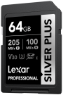 Lexar SDXC Professional SILVER Plus 1066x UHS-I/U3/A2/4K R205/W100 (V30) 64GB (LSDSIPL064G-BNNNG)
