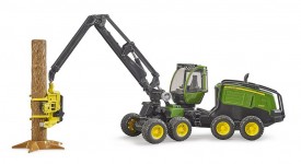 Bruder John Deere 1270G harvester with one tree trunk (02135)