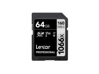Lexar Professional 1066x SDXC 64GB UHS-I Card SILVER Series R160/W70 Class 10, U3, V30 (LSD1066064G-BNNNG)
