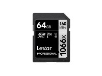 Lexar Professional 1066x SDXC 64GB UHS-I Card SILVER Series R160/W70 Class 10, U3, V30 (LSD1066064G-BNNNG)