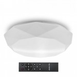 Asalite LED 48W 3-4-6.5K CCT Diamond Ceiling Light Opal+Remote Olivia (ASAL0198)