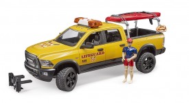 Bruder RAM 2500 power wagon lifeguard with figure, stand up paddle and light & sound module (02506)