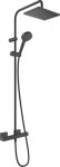 Hansgrohe Vernis Shape 230 Dušas Termostata Komplekts, Melns Matēts (26286670)
