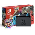 Nintendo Switch Mario Kart Deluxe 8 Bundle (with Neon Red and Neon Blue Joy- Con) V2