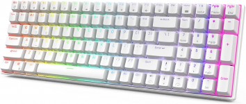 Royal Kludge RK100 White Wireless Keyboard 96% Hot-swap Brown Switches US White
