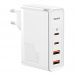Baseus GaN2 Pro fast wall charger 100W USB / USB Typ C Quick Charge 4+ Power Delivery white (CCGAN2P-L02)