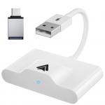 Iphone Uniytriox Wireless Activator Autobox Android Auto Wireless Carplay Adapter (B0BHYVLPBF) White