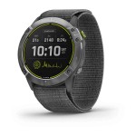 Garmin Enduro GPS Watch - Steel with Gray UltraFit Nylon Strap (010-02408-00)