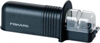 Fiskars Roll-Sharp Knife Sharpener with Ceramic Sharpening Stone Essential Plastic Black 1065598