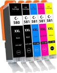 Supply Guy Printer Cartridges, Compatible with Canon PGI-580 CLI-581 XXL multipack