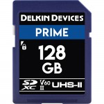 Delkin Devices SDXC 128GB PRIME UHS-II U3 (V60) R300/W100 Memory Card (DDSDB1900128)