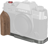 SmallRig 5668 L-Shaped Mount Plate with Wooden Handle for Fujifilm X-T30 / T30 II / T30 III Charcoal