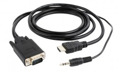Gembird A-HDMI-VGA-03-6 video cable adapter 1.8 m HDMI Type A (Standard) VGA (D-Sub) + 3.5mm Black