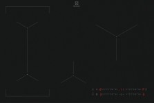 Electrolux EIV83443CT Black Built-in 78 cm Zone induction hob 4 zone(s)