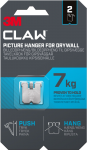 3M Claw Hook for drywall, hold 7 kg, 2 hooks 
