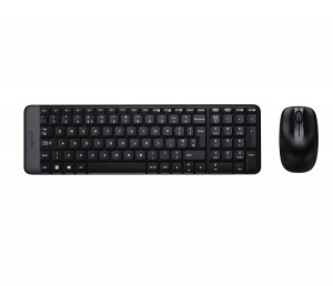 Logitech MK220 Wireless Keyboard and Mouse Combo Black QWERTY US International (920-003161)