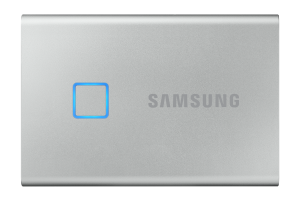 Samsung T7 Touch Portable SSD - 500 GB - USB 3.2 Gen.2 External SSD Metallic Silver (‎MU-PC500S/WW)