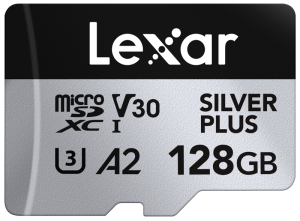 Lexar microSDXC Silver Plus 1066x UHS-I/U3/A2/4K R205/W150 (V30) 128GB (LMSSIPL128G-BNANG)