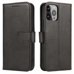 Hurtel Magnet Case for Samsung Galaxy A34 5G cover with flip wallet stand black