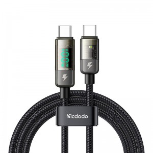 Mcdodo CA-3610 USB-C to USB-C cable auto power-off PD 100W 1.2m Black