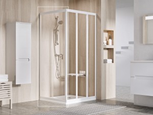 Ravak Shower Fixed Wall APSS-75 198 White+Glass Transparent (940301R2Z1)