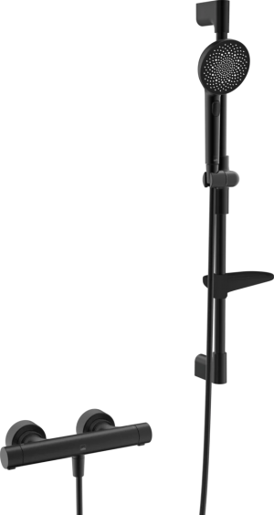 Oras Aurelia Dušas Jaucējkrāns ar Dušas Komplektu Matēts Melns (4769-33)