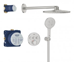 Grohe Grohtherm SmartControl SmartActive 310 Iebūvējumā Dušas Sistēma Supersteel (34863DC0)