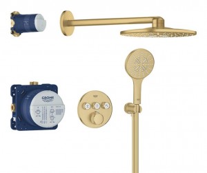 Grohe Grohtherm SmartControl SmartActive 310 Iebūvējumā Dušas Sistēma Gold (34863GN0)