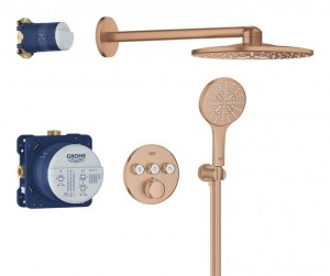 Grohe Grohtherm SmartControl SmartActive 310 Iebūvējumā Dušas Sistēma Bronze (34863DL0)