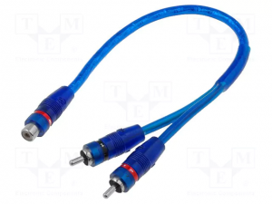 4Carmedia Premium Blue RCA socket to RCA plug x2 (RCA-HQ.Y2/1)