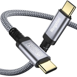 Wengshini USB-C to USB-C Data & Charging Cable 2m 240W 20Gbps USB 3.2 Gen 2x2 4K 60Hz