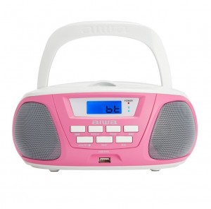 AIWA Portable Wireless Boombox BBTU-300, Pink