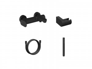 Ravak Eleganta Wall-Mounted Bathtub Tap with Set Matt Black (X07S135)