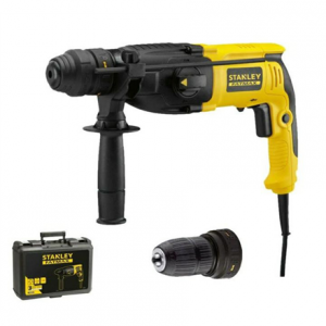Stanley | 2.4J SDS Plus Hammer Drill With Quick Change Chuck, Kitbox | SFMEH210K-QS | 800 W