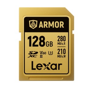 Lexar SDXC ARMOR Gold UHS-II U3, Stainless Steel, IP68 R280/W210 (V60) 128GB