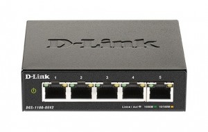 D-Link DGS-1100-05V2/E 5-Port Layer2 Gigabit Smart Sw