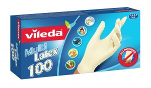 Vileda Multi Latex 100 Disposable gloves Beige 100 pc(s)