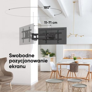 ONKRON Tilting and swiveling TV bracket for 40