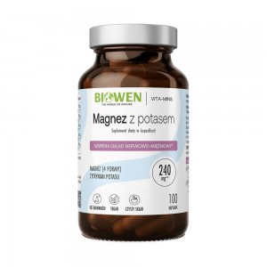 BIOWEN Magnesium 4x with Potassium – food supplement for humans – 100 capsules