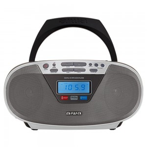 Aiwa BBTU-400SL portable stereo system Analog & digital 6 W FM Silver MP3 playback
