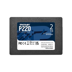 SSD|PATRIOT|P220|2TB|SATA|Write speed 500 MBytes/sec|Read speed 550 MBytes/sec|2,5