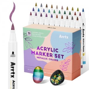 Acrylic Marker Pens ARRTX 30F, 30 Metallic Colours