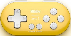 8BitDo Zero 2 Wireless Controller | Yellow | BT | Switch, Android, PC