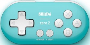 8BitDo Zero 2 Wireless Controller | Turquoise | BT | Switch, Android, PC