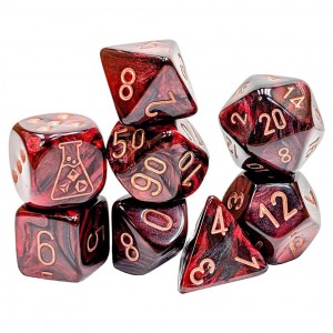 Chessex Lustrous Gothic/Copper Lab Polyhedral 7-Die Set