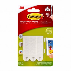 3M Command Hanging Strips White Medium SET/4 (3M17201)