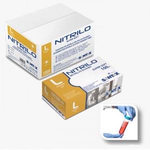 Santex Examination Gloves Nitrilo Super Soft Large 8-9 Size 100 pieces in a box