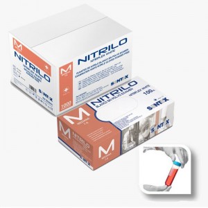 Santex Examination Gloves Nitrilo Nitriflex Super Soft Medium 7-8 Size 100 pieces in a box