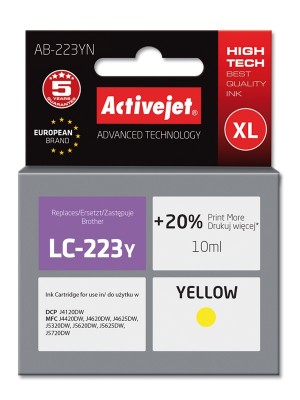 Activejet AB-223YN Brother LC223Y replacement Supreme 10 ml yellow